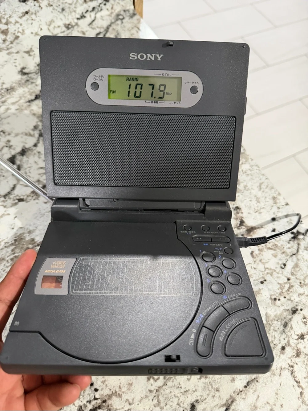 Vintage Sony World Time CD Clock Radio JPN Import FOR PARTS/REPAIR not working